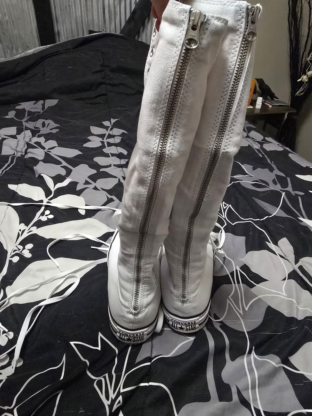 Converse All Star White High-Top Lace-Up Sneakers 11 - Picture 11 of 16